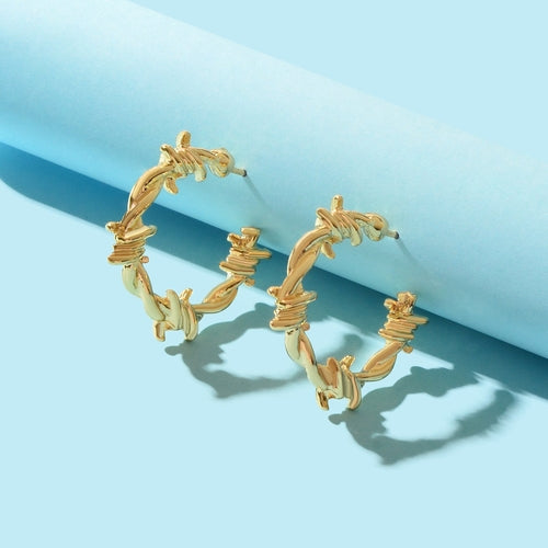 Gilded Bramble Hoops