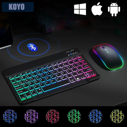 Mini Wireless Bluetooth Keyboard with RGB Backlit